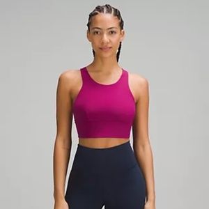 Lululemon Wunder Train Longline Bra *Medium Support C/D Cup Magenta Purple Size8